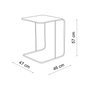 Hanah Home Mesa Lateral de Metal Shb-011 Negra
